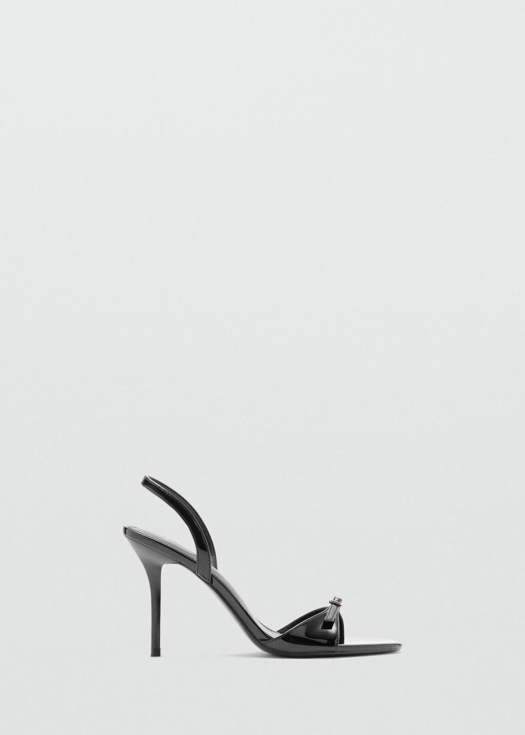 Black High-Heeled Sandals With Buckle Straps, Black, large image number 3