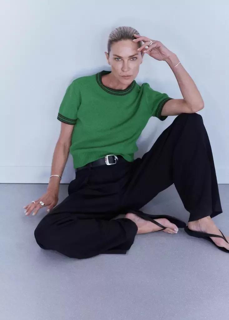 GREEN Ribbed knit jumper with contrast trims, Women, Green, large image number 0