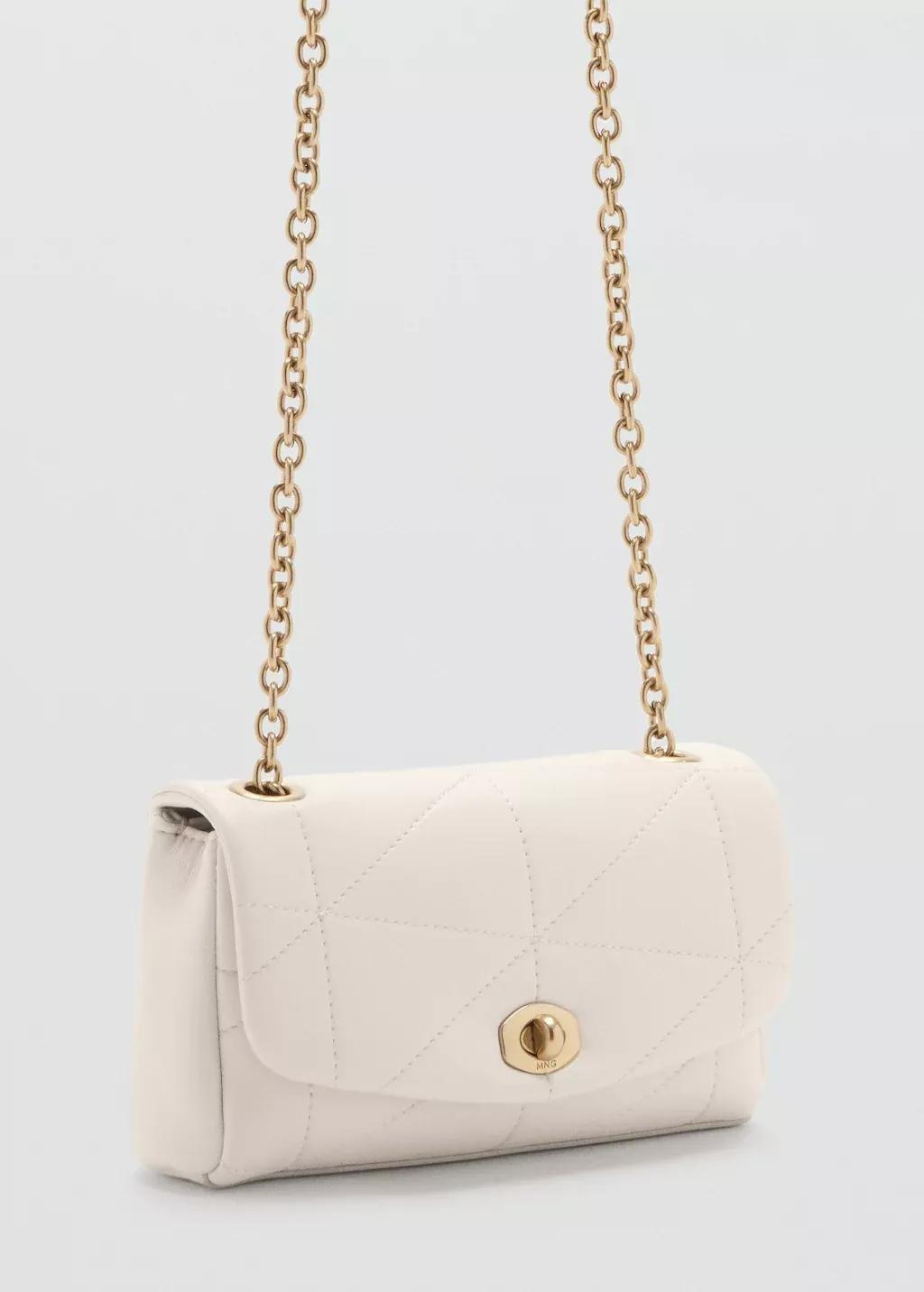 White Crossbody Bag With Flap, Natural White, large image number 0