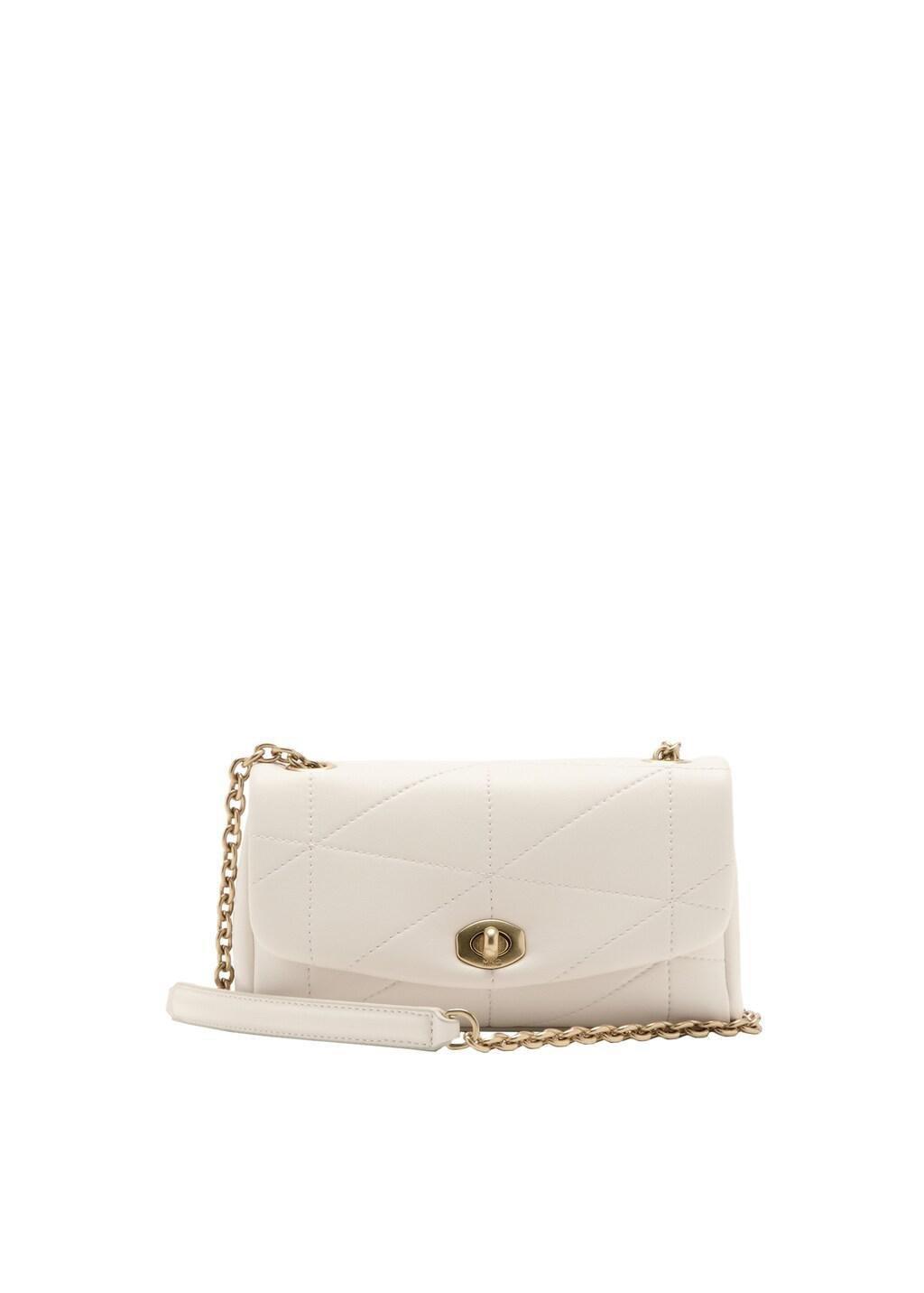 White Crossbody Bag With Flap, Natural White, large image number 2