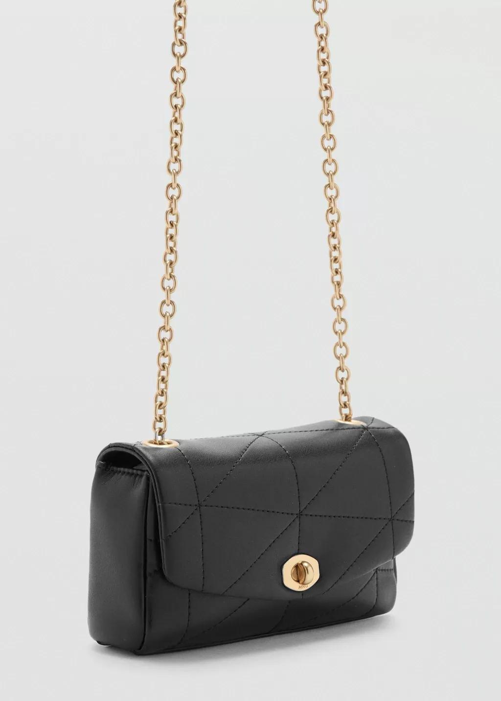 Black Crossbody Bag With Flap, Black, large image number 0