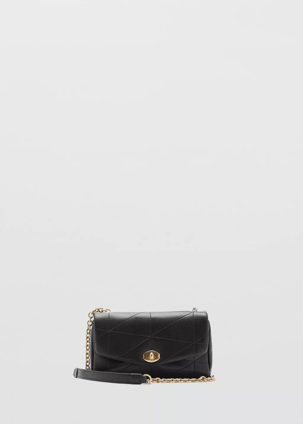 Black Crossbody Bag With Flap, Black, large image number 3