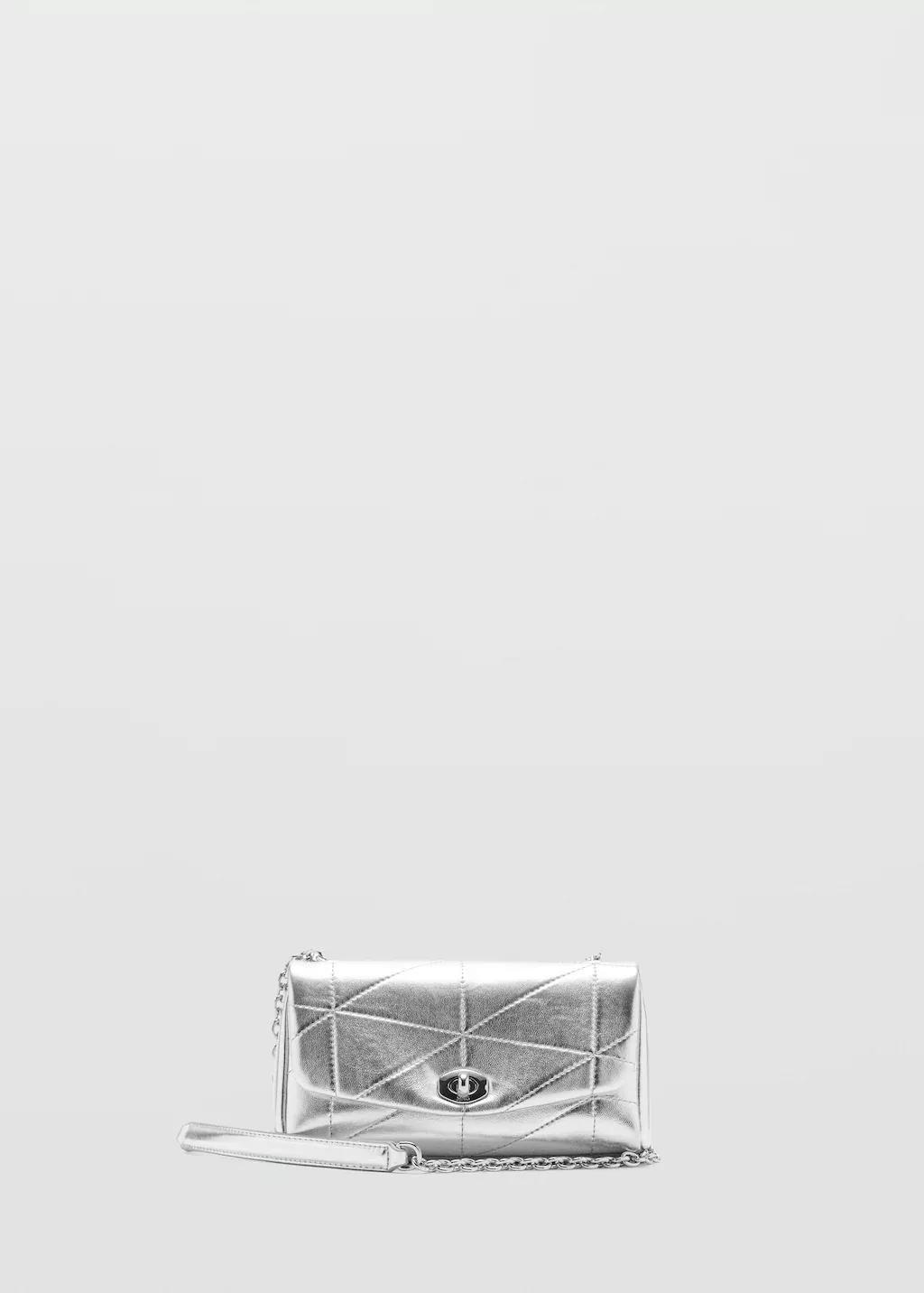 Silver Crossbody Bag With Flap, Silver, large image number 3