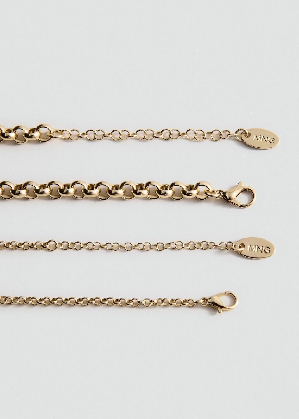 Gold Combined Bead Pendants, Set Of 2, Gold, large image number 1