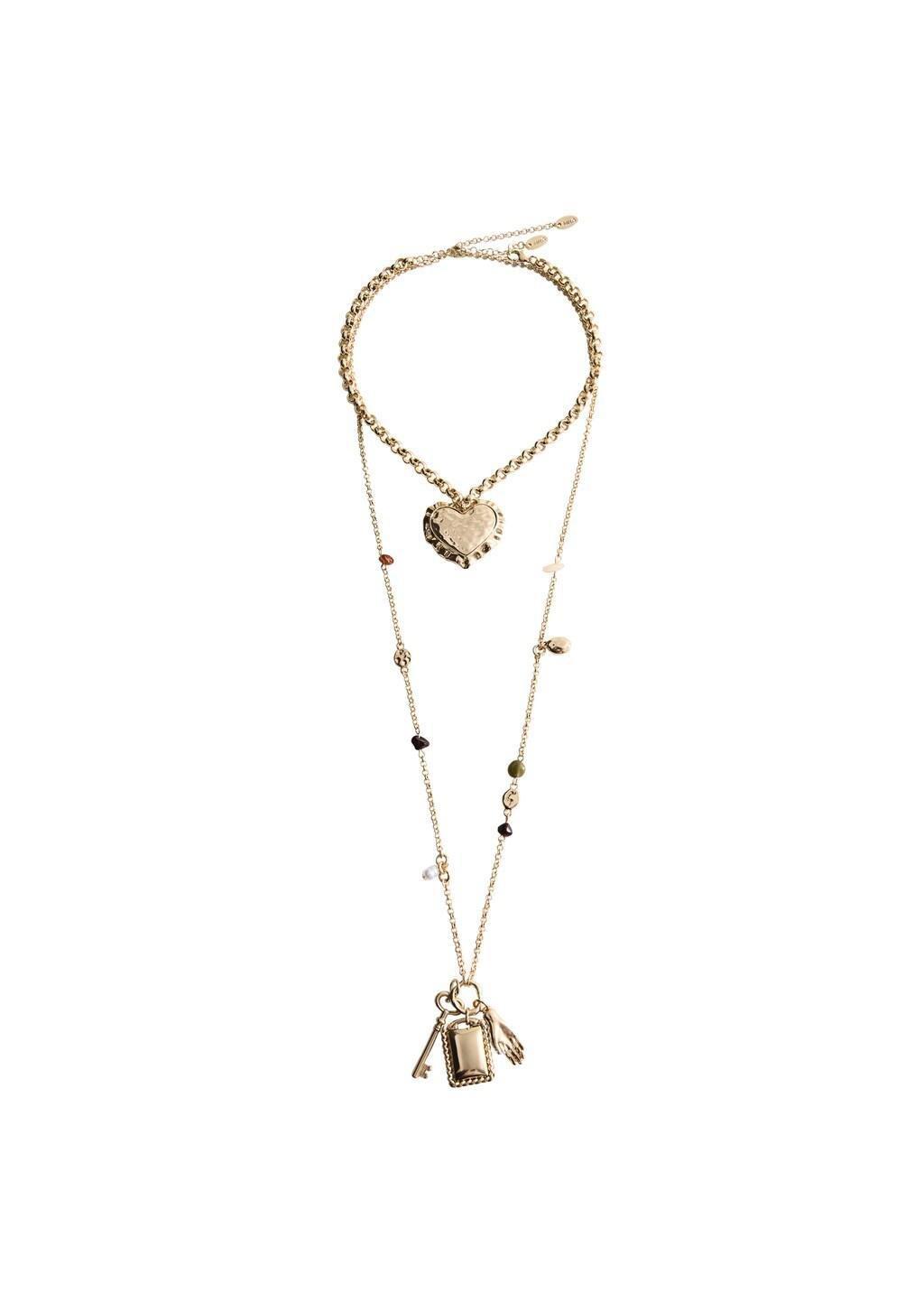 Gold Combined Bead Pendants, Set Of 2, Gold, large image number 2