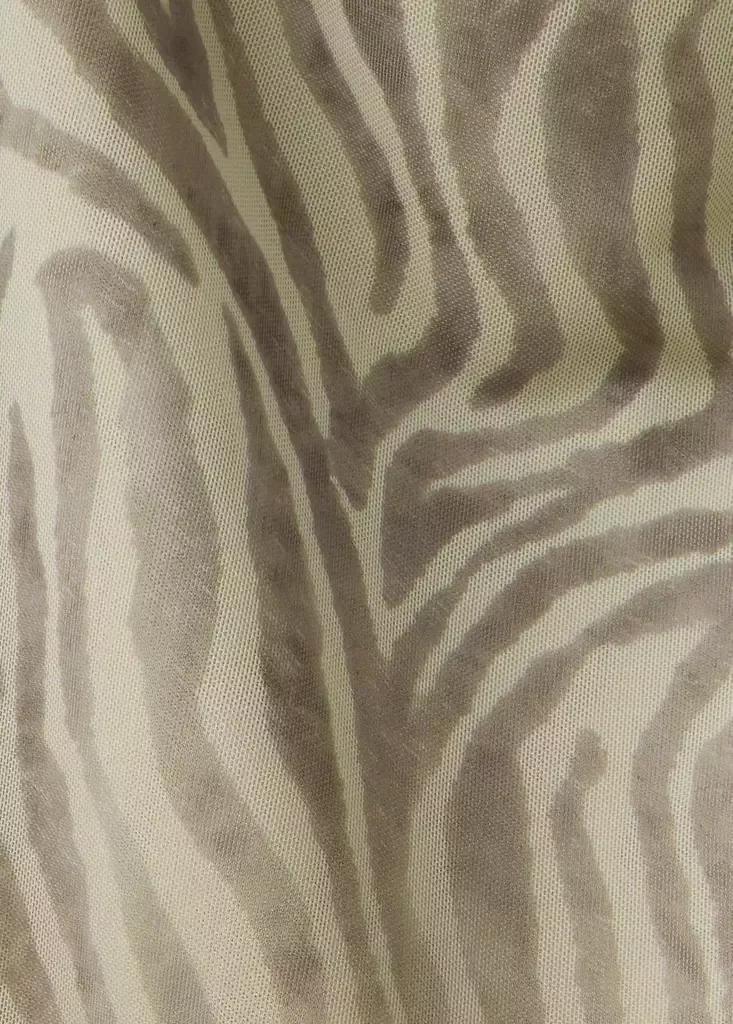 Grey Lt Pastel Draped Zebra Print Dress, Light Pastel Grey, large image number 3