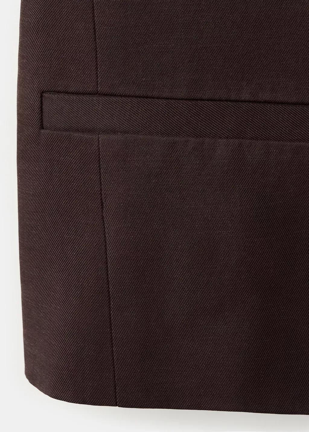 Brown Lyocell Buttoned Gilet, Dark Brown, medium