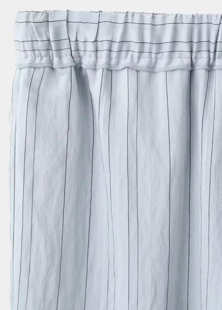 Blue Straight Striped Trousers, Medium Blue, large image number 7