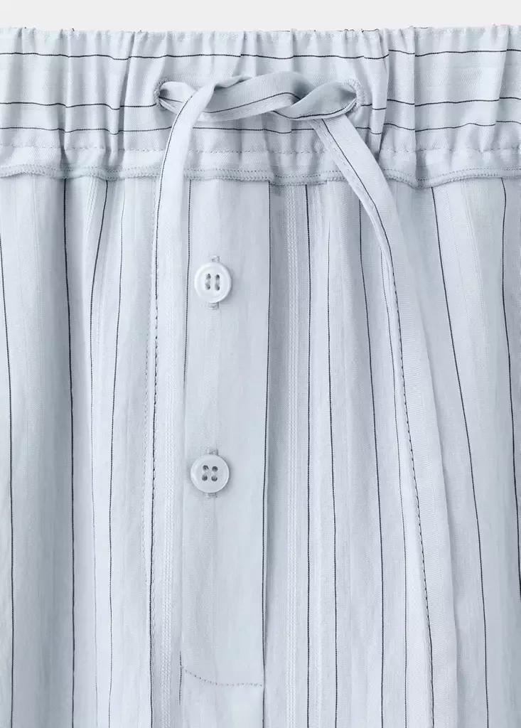 Blue Straight Striped Trousers, Medium Blue, large image number 8