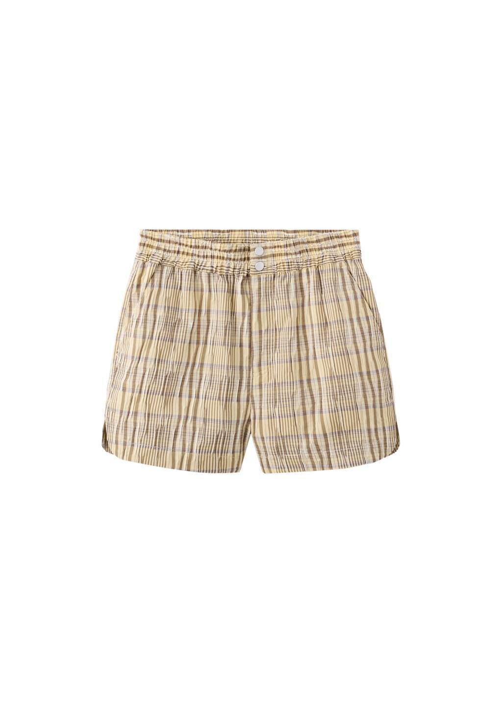 BROWN Straight checked shorts, Brown, large image number 4