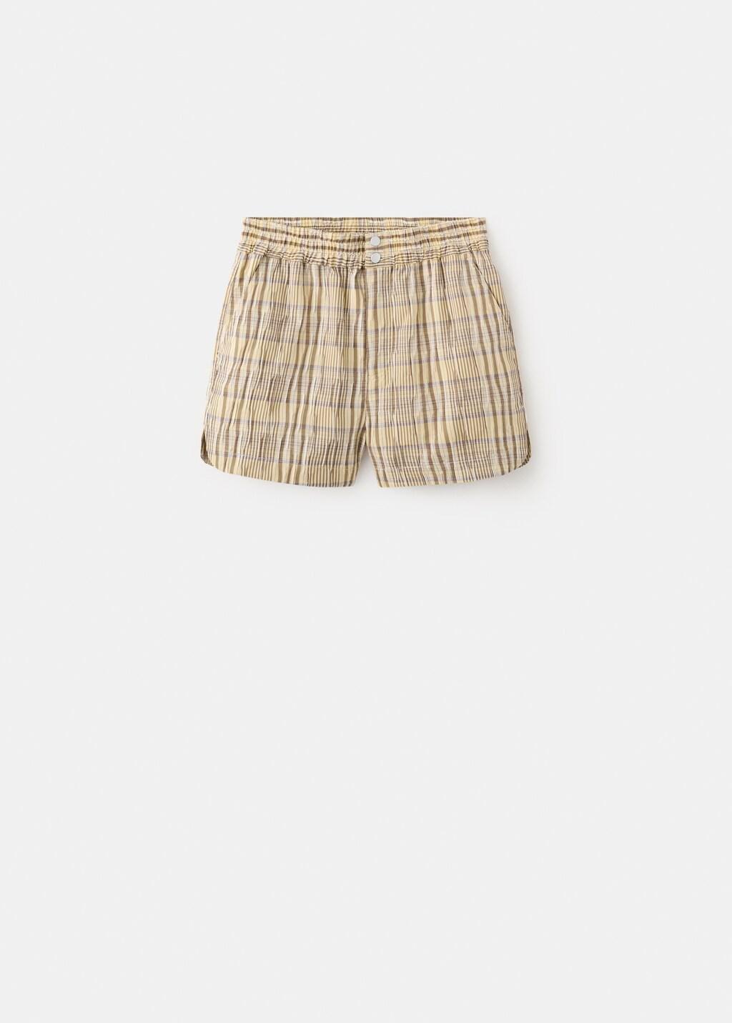 BROWN Straight checked shorts, Brown, large image number 5