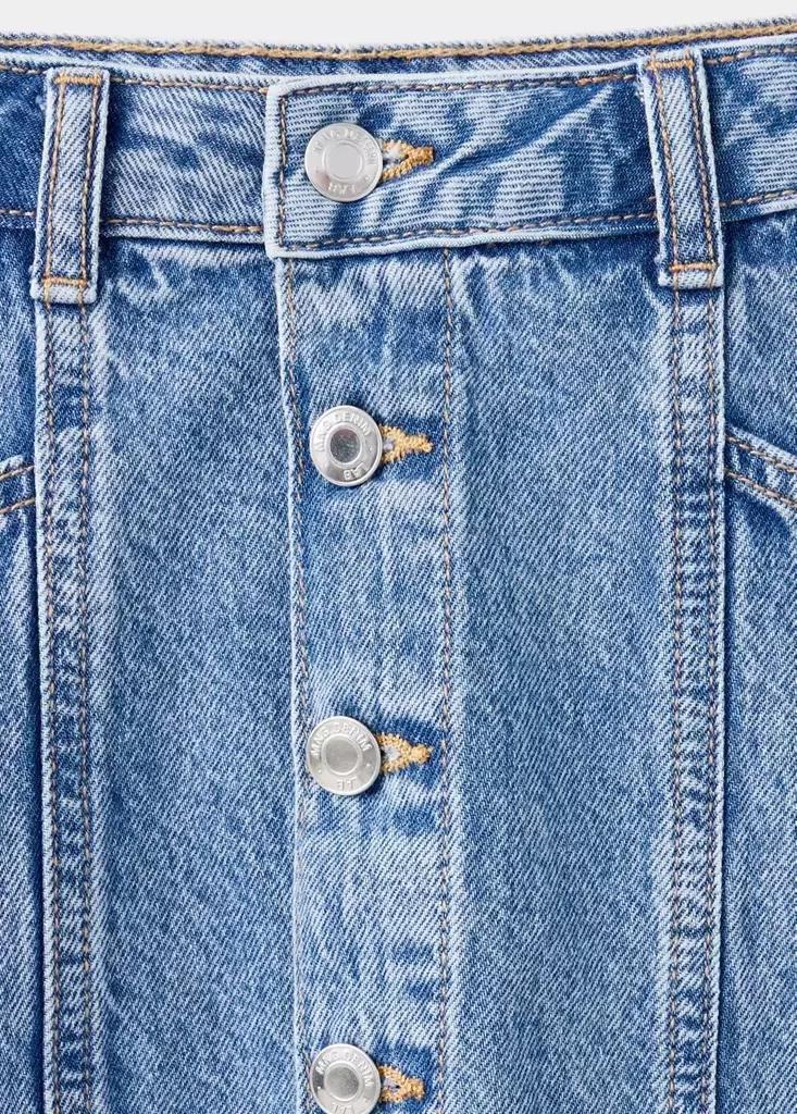 Blue Denim Skirt With Buttons, Kids Girls, Open Blue, large image number 4