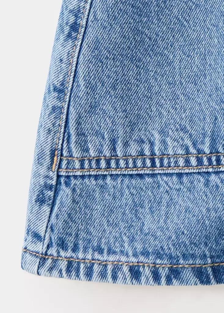 Blue Denim Skirt With Buttons, Kids Girls, Open Blue, large image number 5