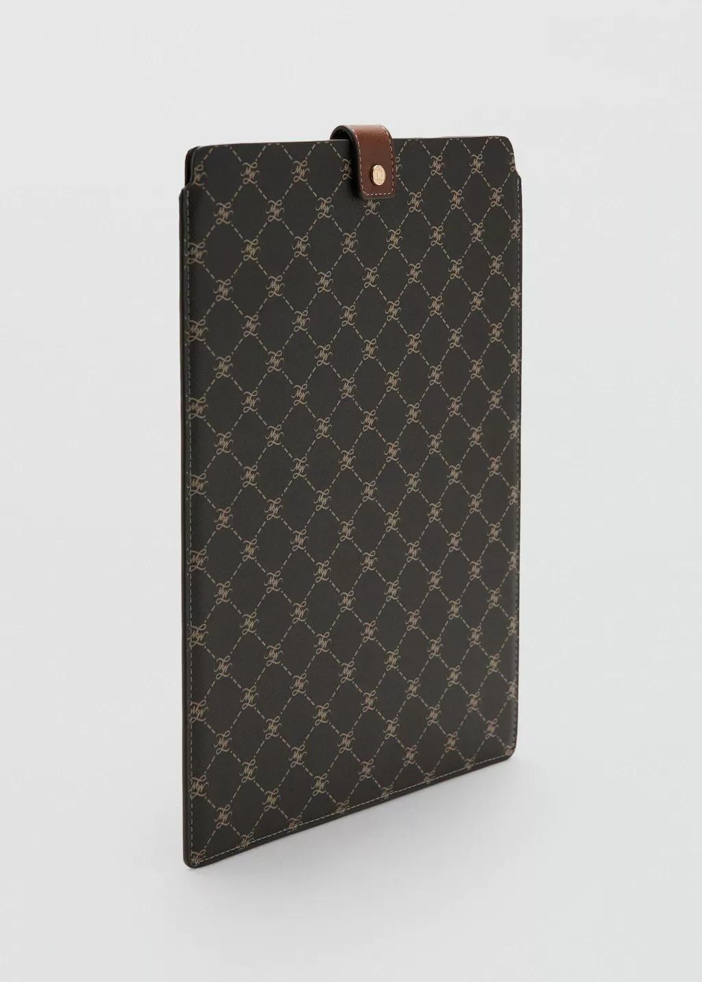 BROWN Laptop case with printed logo, Women, Brown, large image number 0