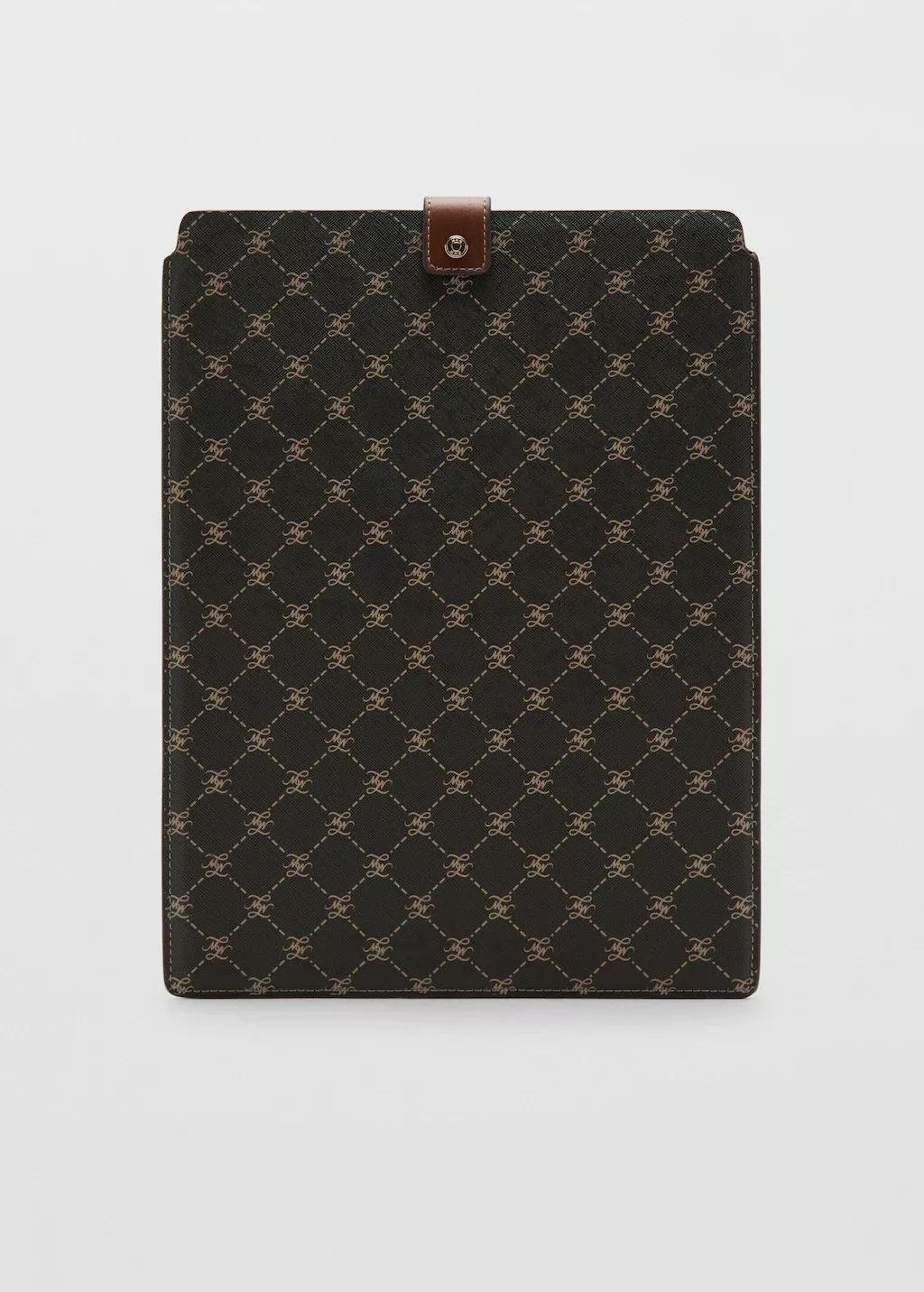 BROWN Laptop case with printed logo, Women, Brown, large image number 3