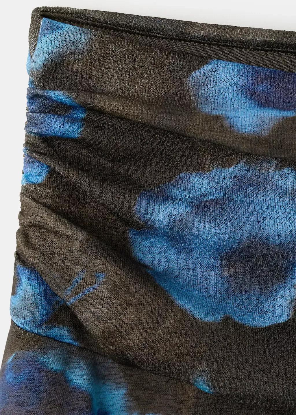 Brown Asymmetrical Printed Skirt, Brown, large image number 1