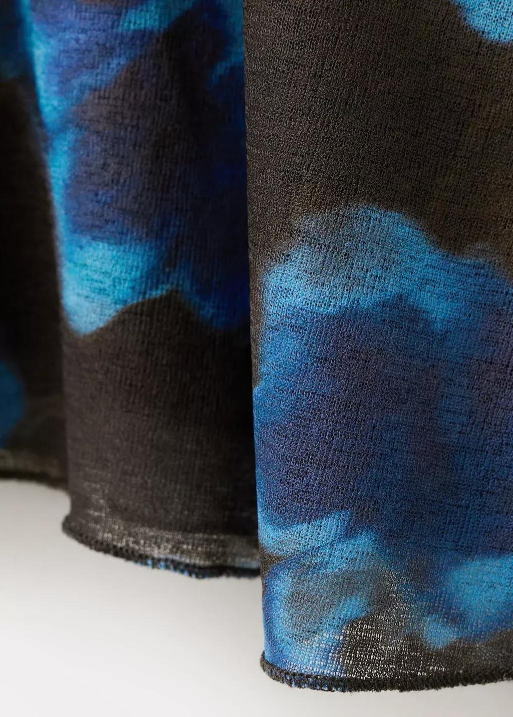 Brown Asymmetrical Printed Skirt, Brown, large image number 2