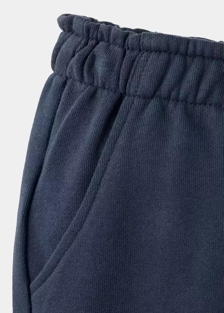Navy Cotton Drawstring Joggers, Baby Girls, Navy, large image number 3