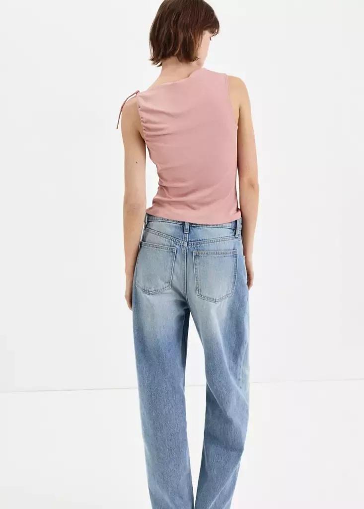 PINK Asymmetric ruched top, Women, Pink, large image number 2