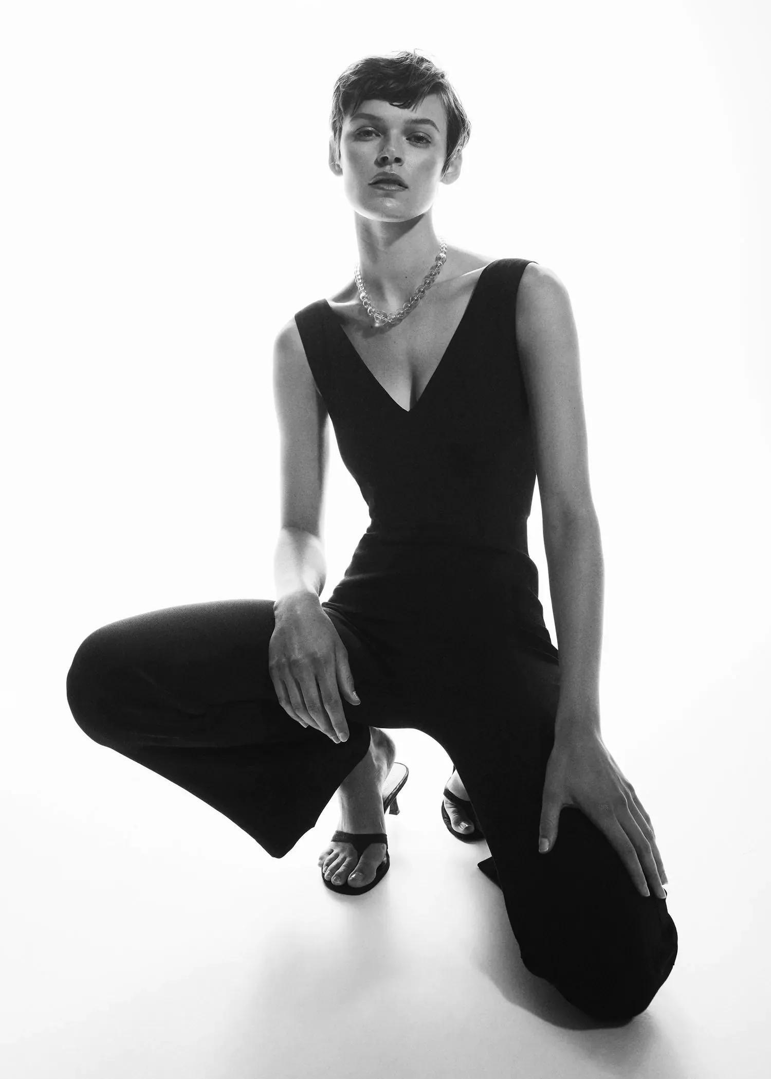Black Long Strap Jumpsuit, , large image number 1