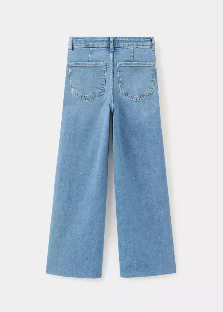 Blue Straight Seamless Jeans, , medium