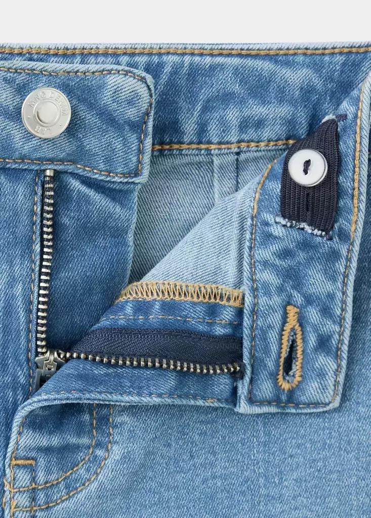 Blue Straight Seamless Jeans, , large image number 3