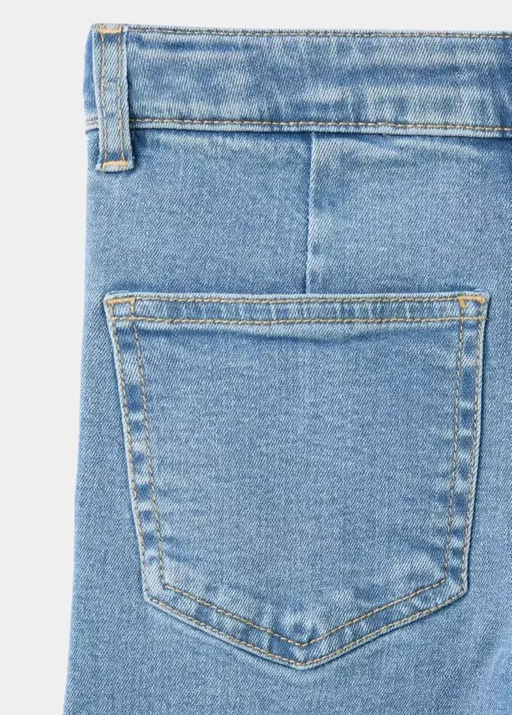 Blue Straight Seamless Jeans, , large image number 4