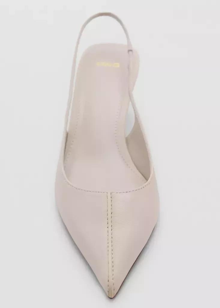 Beige Kitten Heel Pointed Toe Shoe, Light Beige, large image number 3
