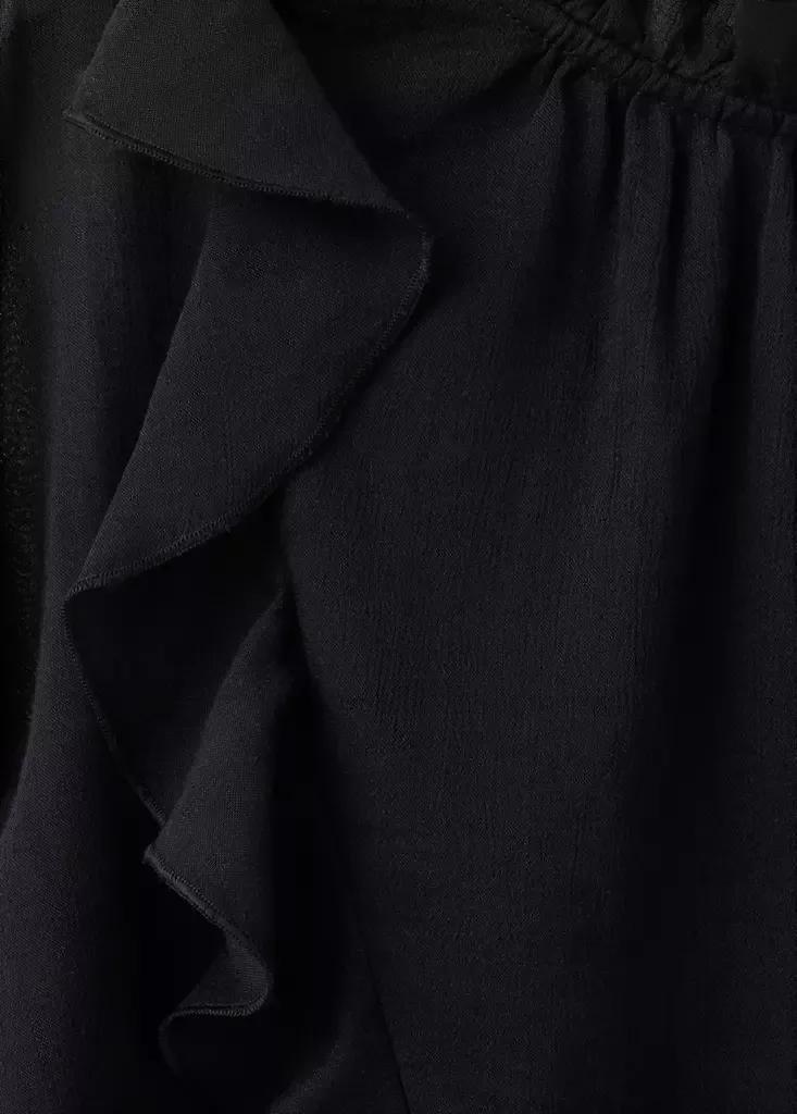 Black Ruffles Flowy Dress, , large image number 6