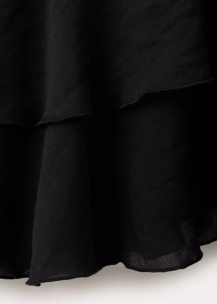 Black Ruffles Flowy Dress, , large image number 7