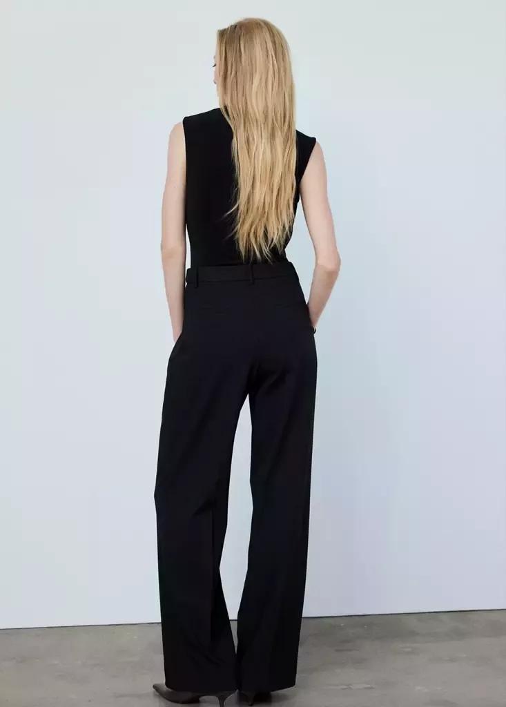 Black Chiffon Draped Top, , medium