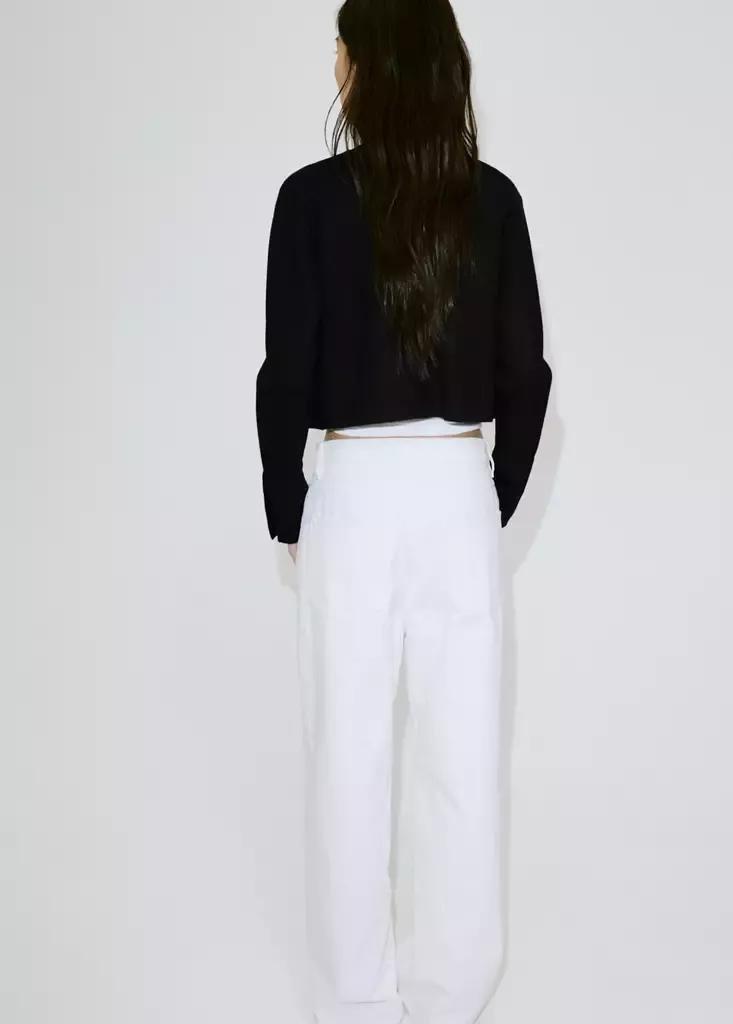 Black Fine-Knit Buttoned Jacket, Black, medium