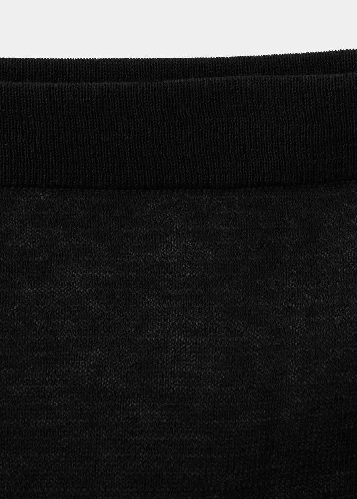 Black Combined Midi-Skirt, , large image number 6