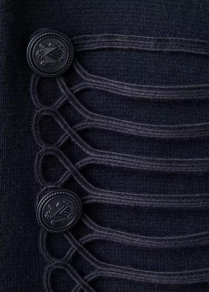 Navy Toggle Detail Knitted Jacket, Navy, large image number 5