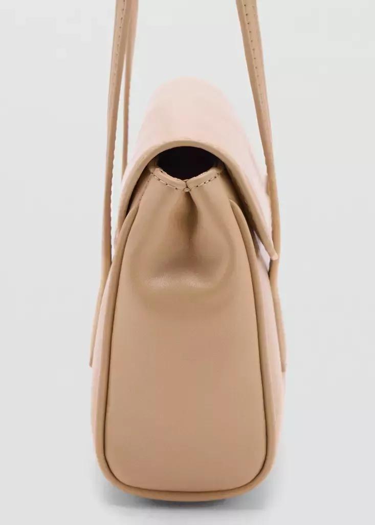 Beige Flap Shoulder Bag, , medium