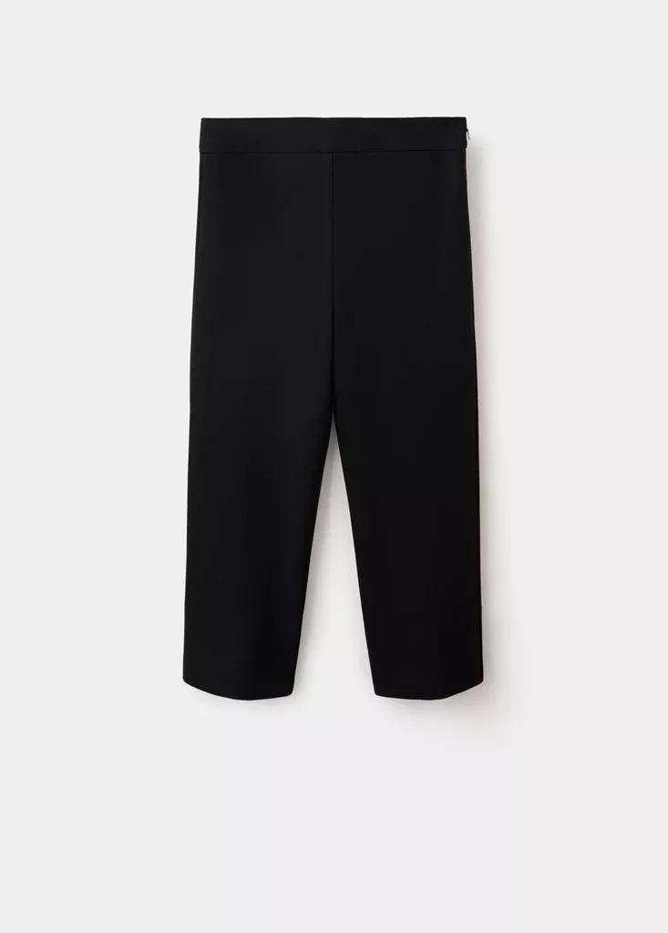 Black Capri Trousers With Ings, , large image number 3