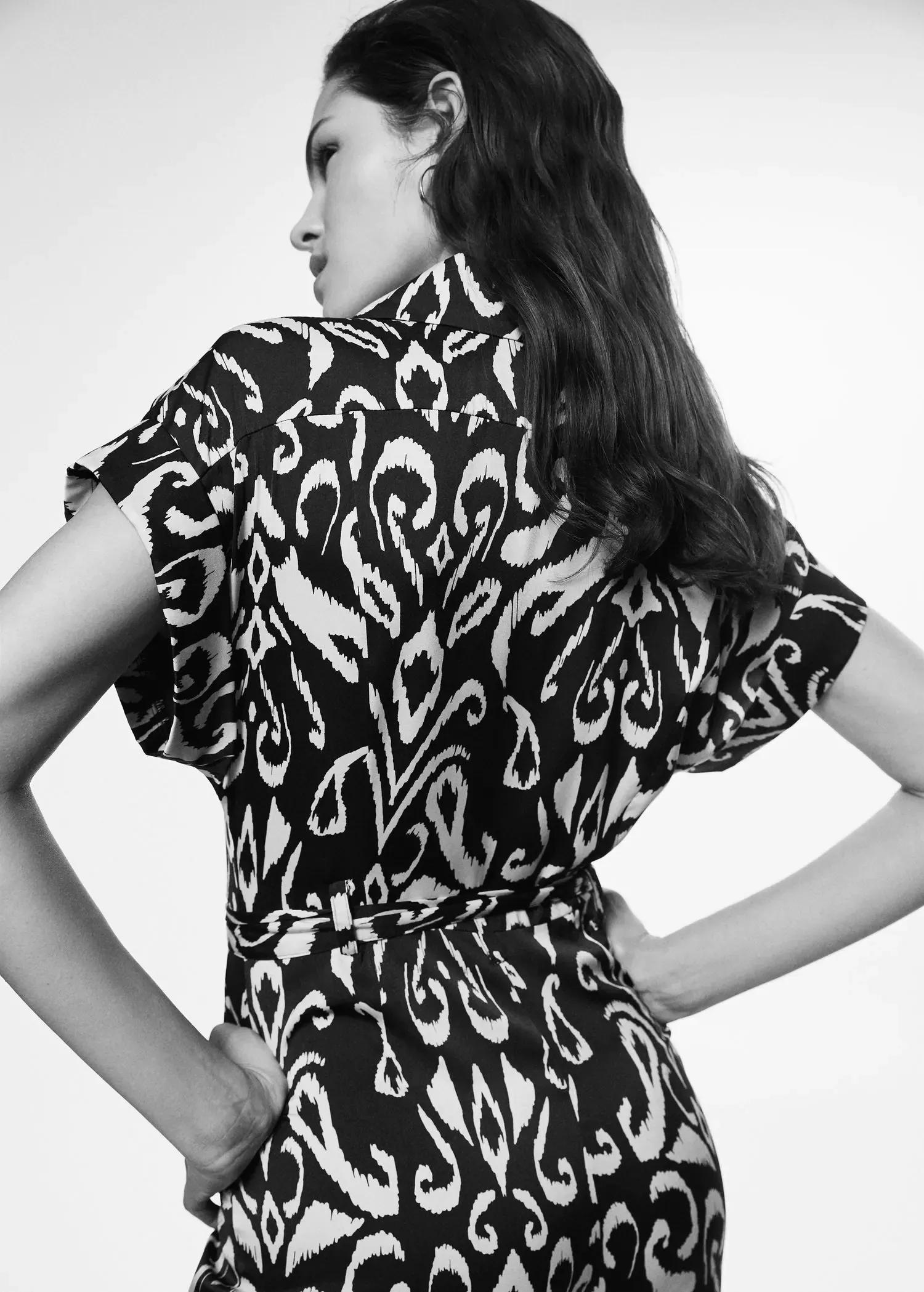Black Belt Printed Jumpsuit, , large image number 3