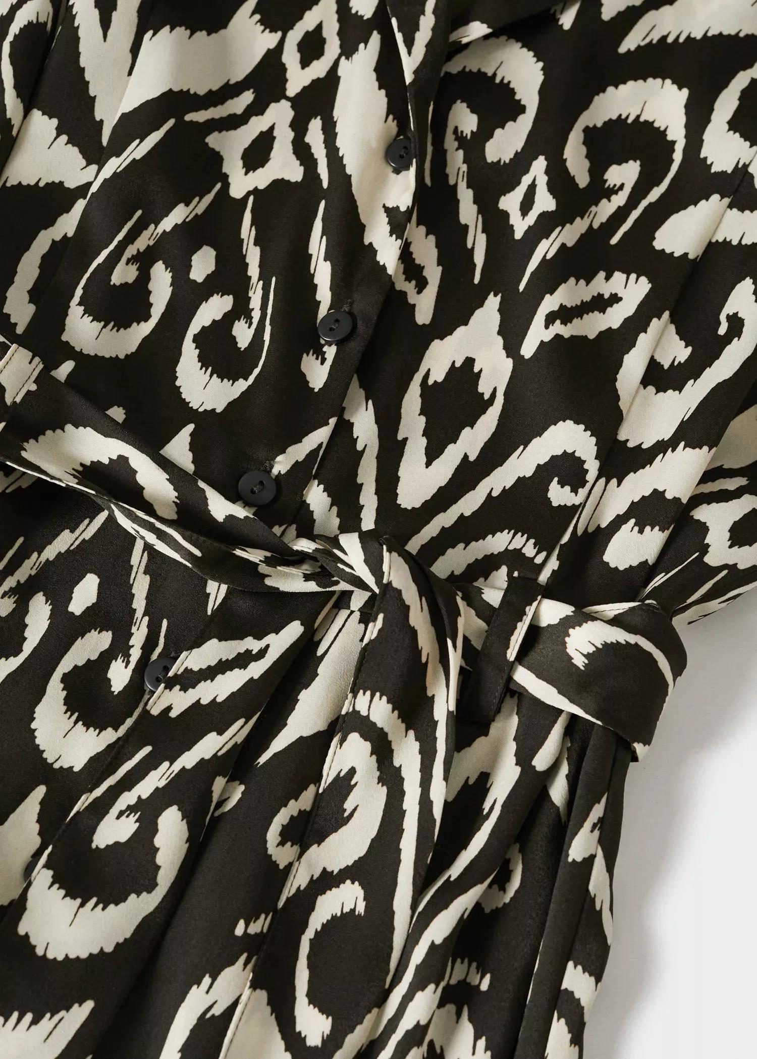 Black Belt Printed Jumpsuit, , large image number 4