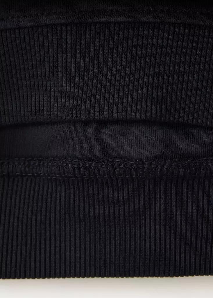 Black Hoodie Cotton Sweatshirt, Black, large image number 3