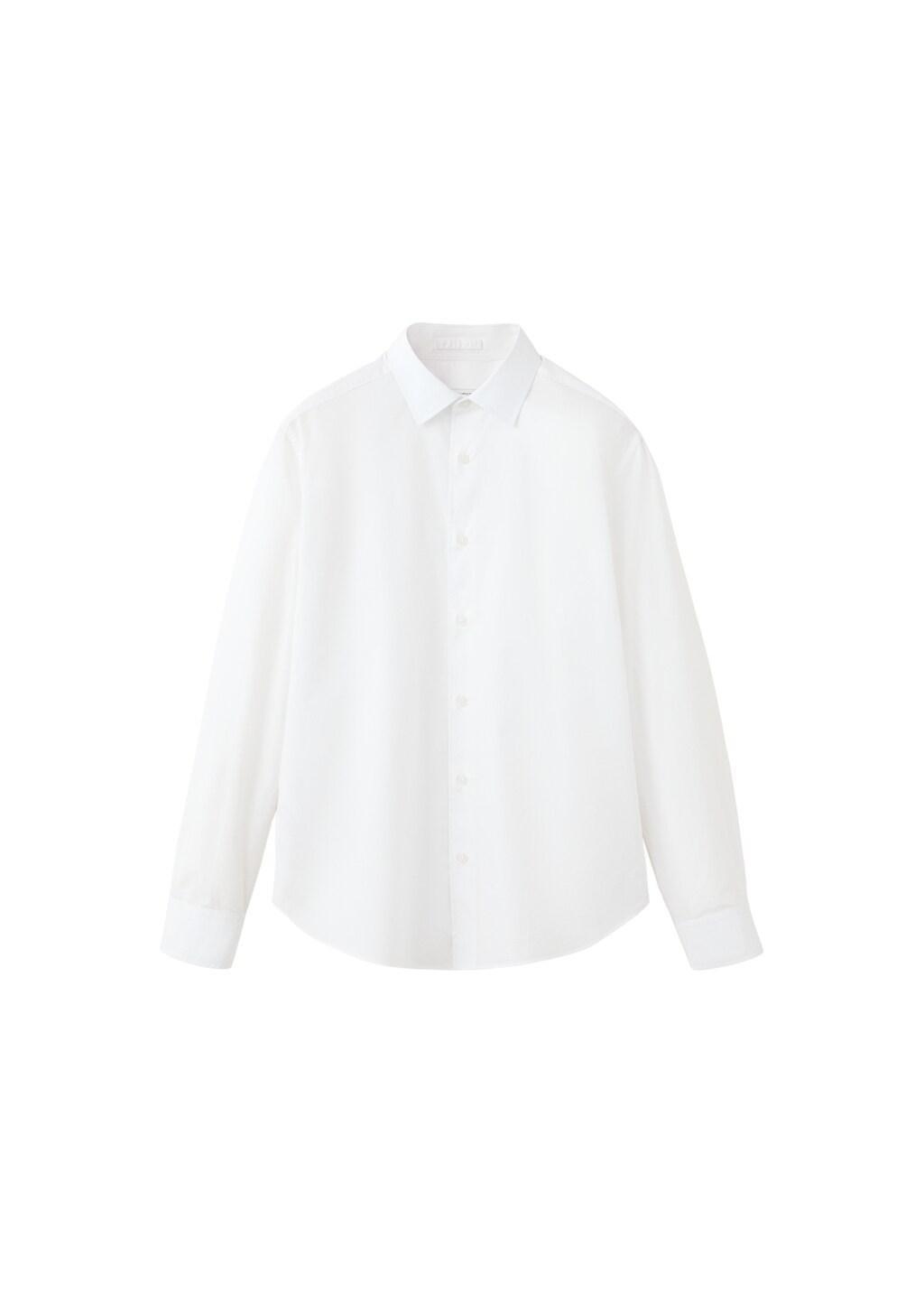 White Regular-Fit 100% Cotton Shirt, White, large image number 4