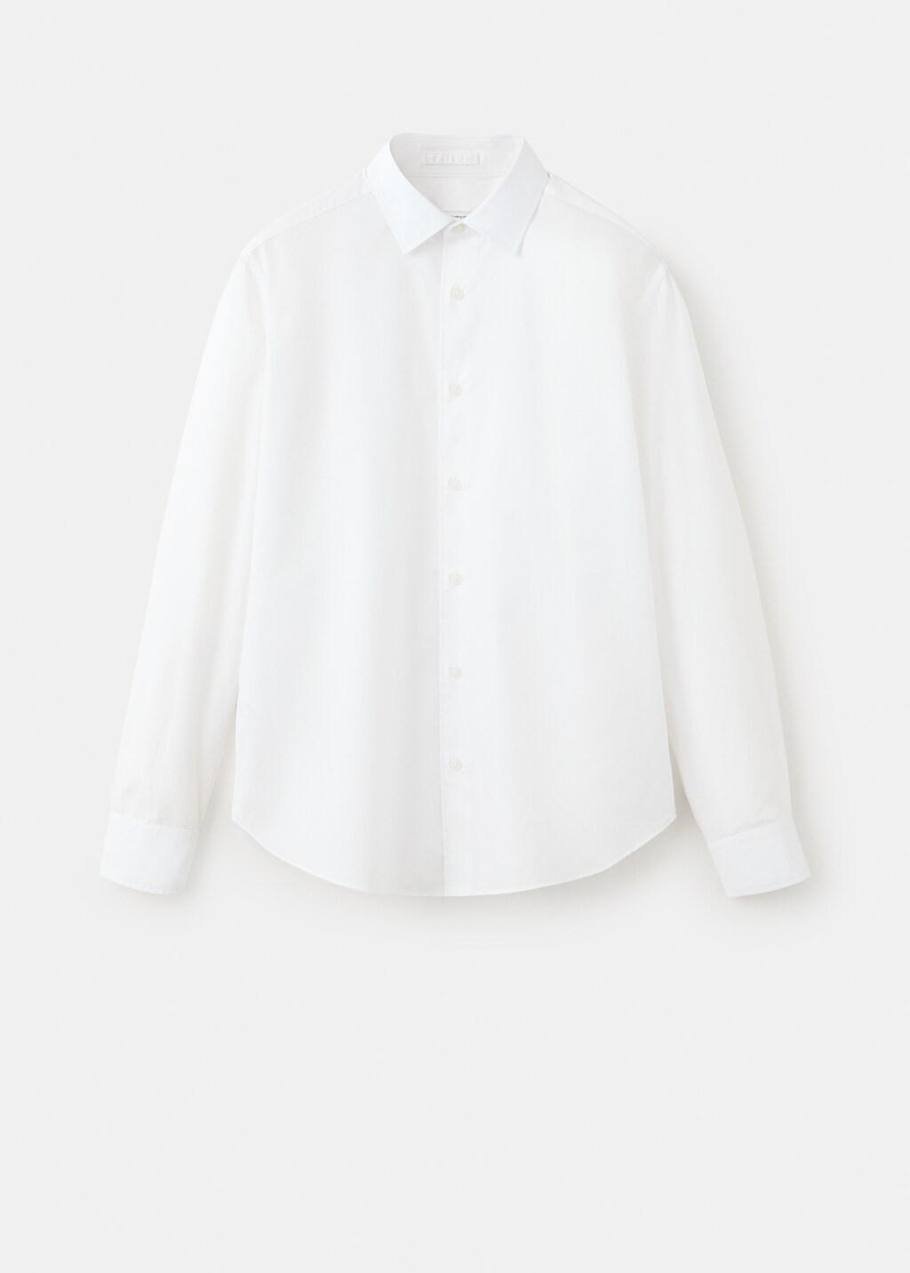 White Regular-Fit 100% Cotton Shirt, White, large image number 5