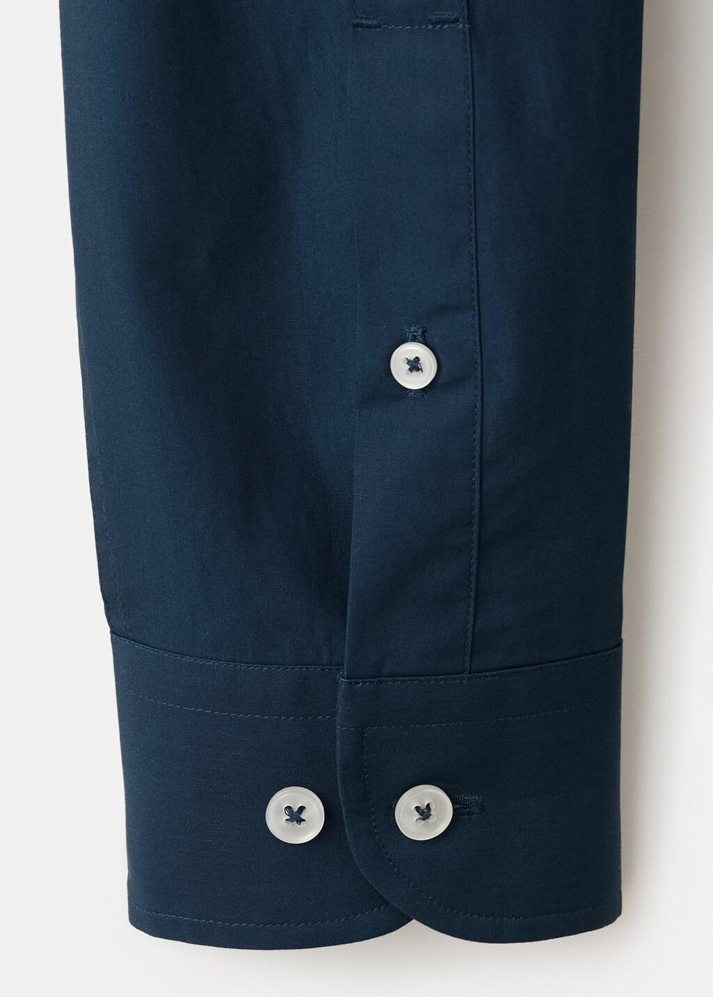 Navy Regular-Fit 100% Cotton Shirt, Navy, large image number 3