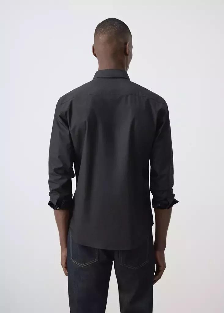 Black Regular-Fit 100% Cotton Shirt, Black, medium