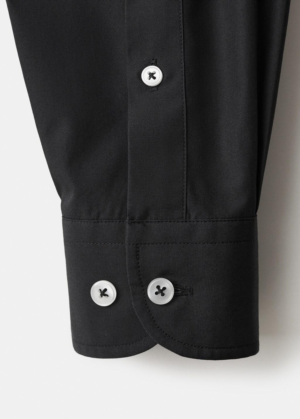 Black Regular-Fit 100% Cotton Shirt, Black, large image number 3