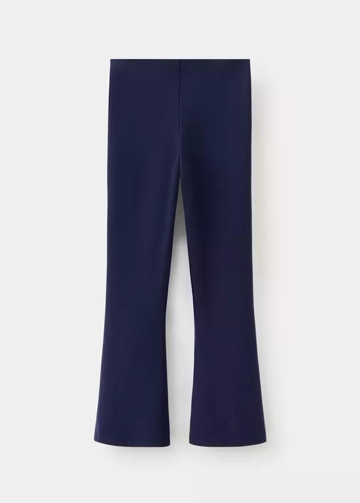 Navy Flared Leggings With Studs, , large image number 1