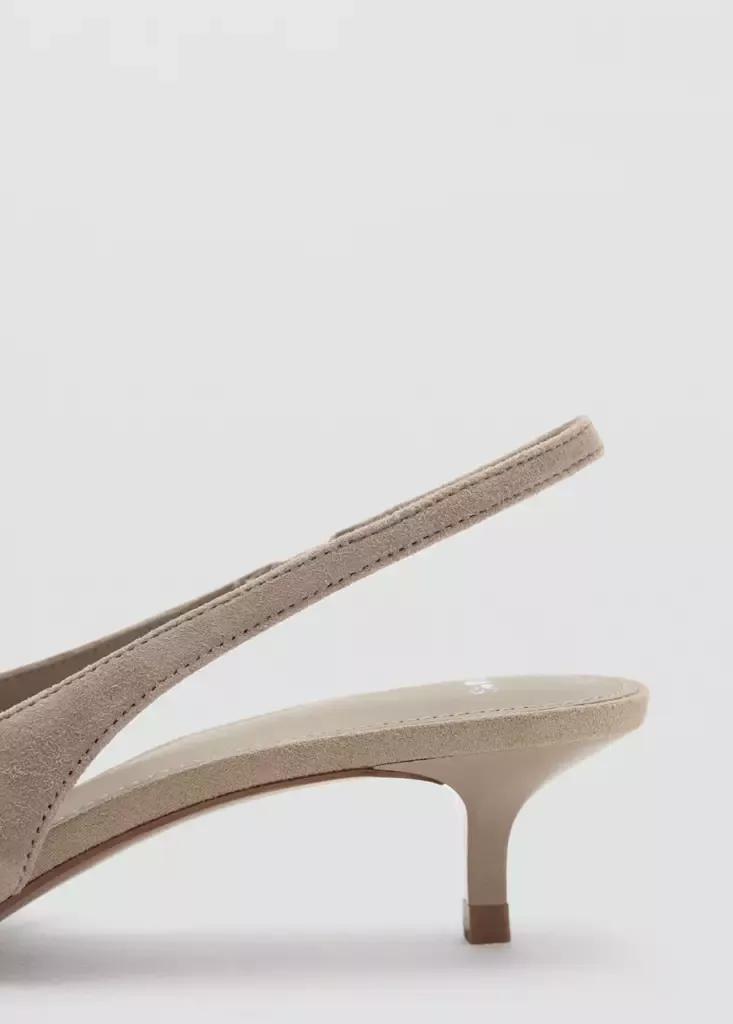 Beige Suede Kitten Heel Shoe, , large image number 2