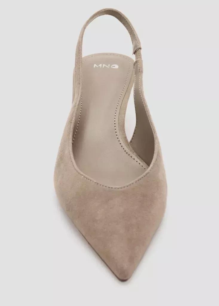 Beige Suede Kitten Heel Shoe, , large image number 3