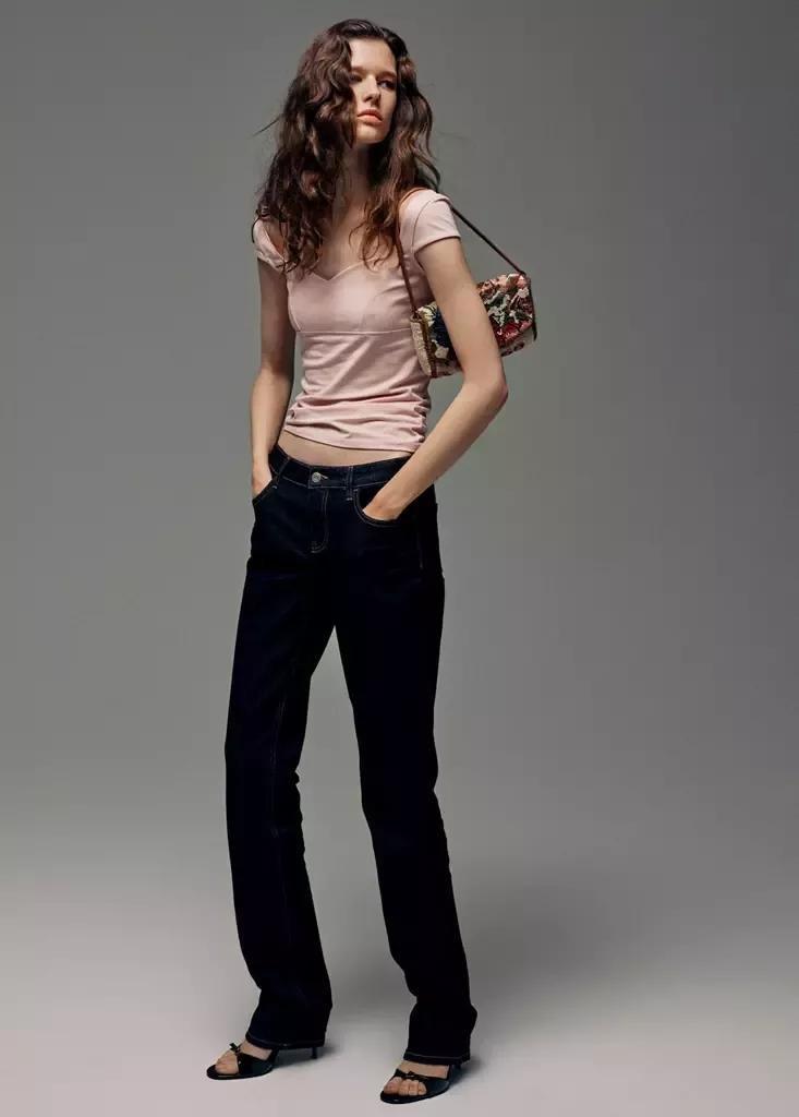 Pink Knitted Top With Sweetheart Neckline, , medium