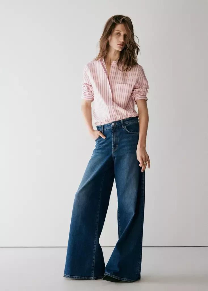 Pink Cotton And Lyocell Blend Straight Shirt, Pink, large image number 0