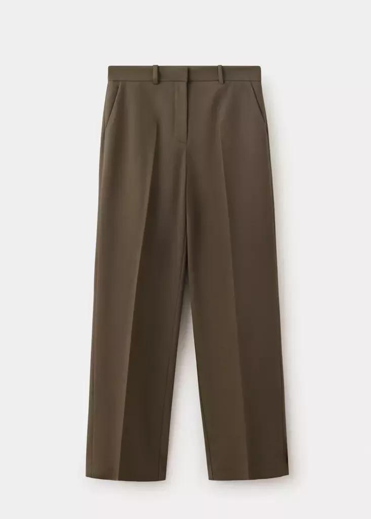 Green Straight Suit Trousers, , large image number 4